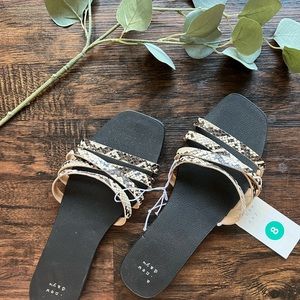 Snakeskin Flat Slippers by A New Day